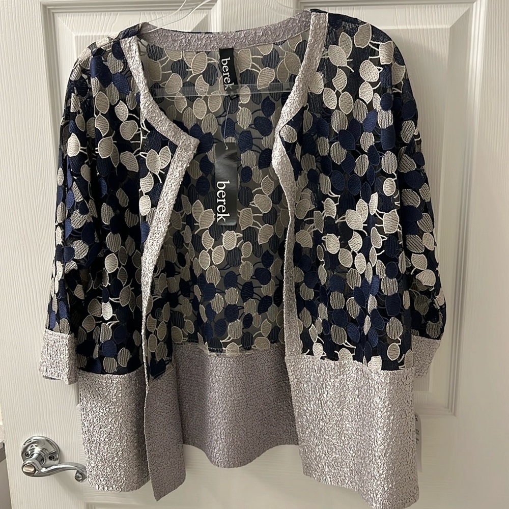 Blue and gray Cardigan